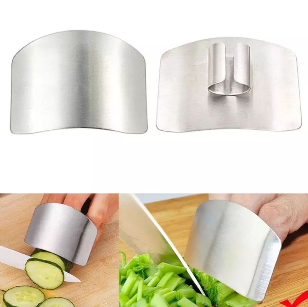 TWO Finger Guards for Cutting, Stainless Steel Finger Protector, Cut-resistant